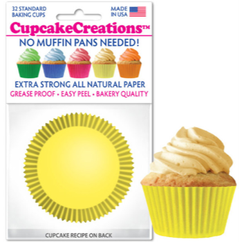 Image de BAKING CUPS - STANDARD - YELLOW 32/PKG