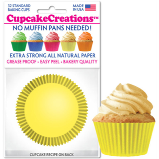 Picture of BAKING CUPS - STANDARD - YELLOW 32/PKG