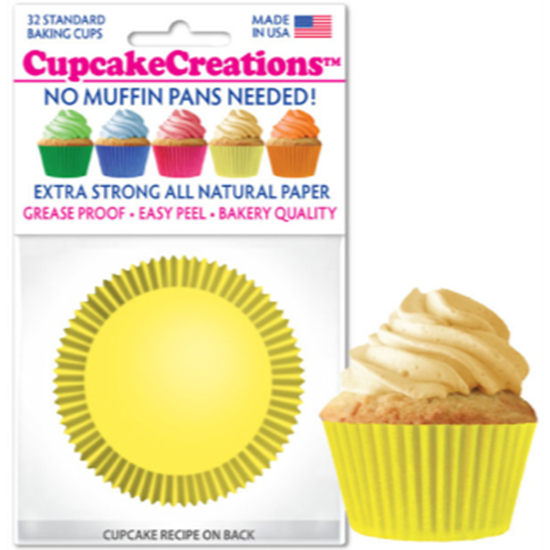 Image sur BAKING CUPS - STANDARD - YELLOW 32/PKG