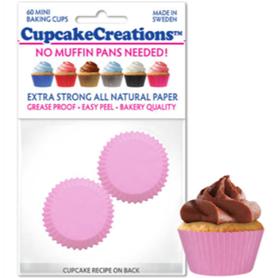 Picture of BAKING CUPS - MINI - SOLID LIGHT PINK  60/PKG