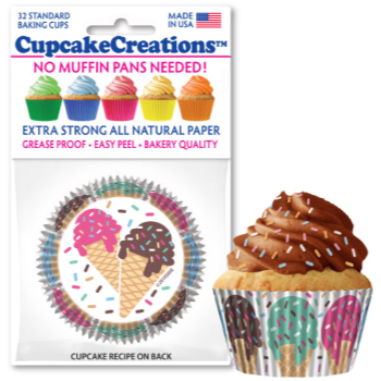 Image de BAKING CUPS - STANDARD - ICE CREAM CONES  32/PKG