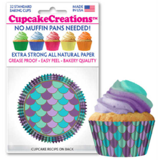 Picture of BAKING CUPS - STANDARD - MERMAID SCALES  32/PKG