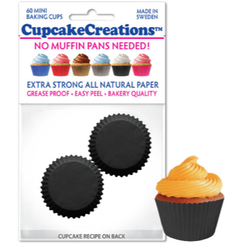 Picture of BAKING CUPS - MINI - SOLID BLACK  60/PKG