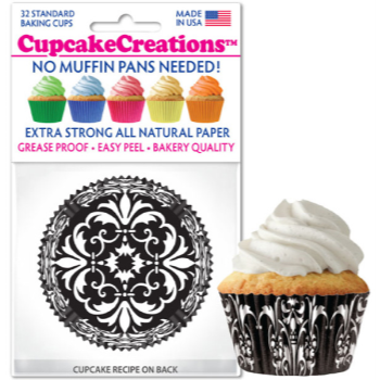 Image de BAKING CUPS - STANDARD - DAMASK 32/PKG