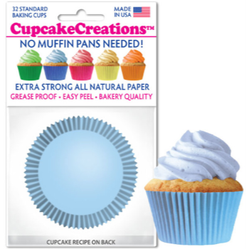 Image de BAKING CUPS - STANDARD - LT BLUE 32/PKG