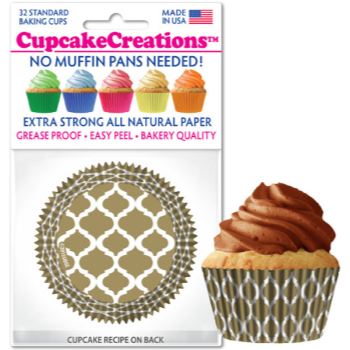 Picture of BAKING CUPS - STANDARD - GOLD FOIL 32/PKG