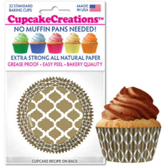 Picture of BAKING CUPS - STANDARD - GOLD FOIL 32/PKG