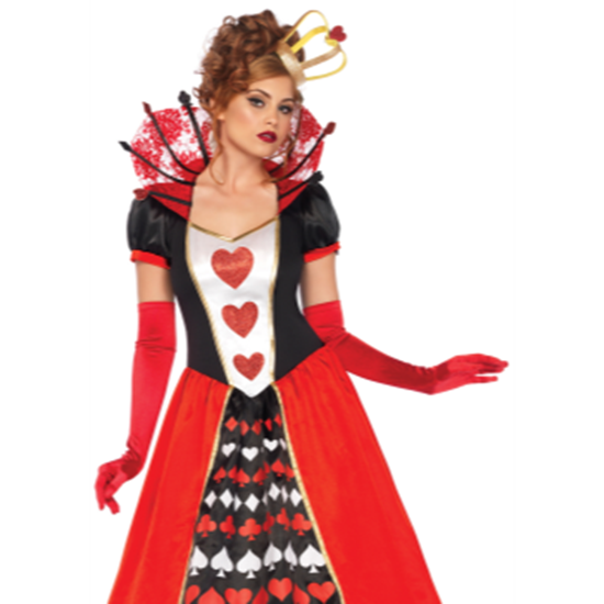 Picture of DELUXE QUEEN OF HEARTS COSTUME - LARGE