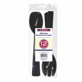 Image de SERVING WARE - SERVING FORK AND SPOON SET - BLACK