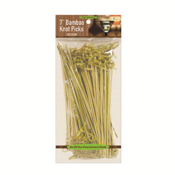 Image de 7" BAMBOO KNOT PICKS - 100CT