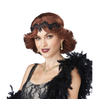 Image de 20'S GLITZ/GLAMOUR WIG WITH HEADBAND - BRUNETTE