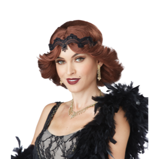 Picture of 20'S GLITZ/GLAMOUR WIG WITH HEADBAND - BRUNETTE