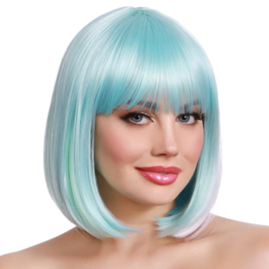Picture of BOB WIG  - LT BLUE/PINK/YELLOW/LILAC