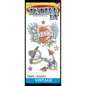 Image de TATTOO - 1950 HEART/ANCHOR - VINTAGE TATTOO 