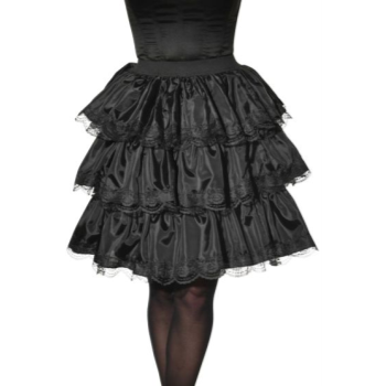 Picture of GOTH - SOULLESS BLACK RUFFLE SKIRT - ADULT