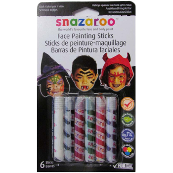 Image de SNAZAROO - PAINTING STICKS - HALLOWEEN COLORS 6/SET