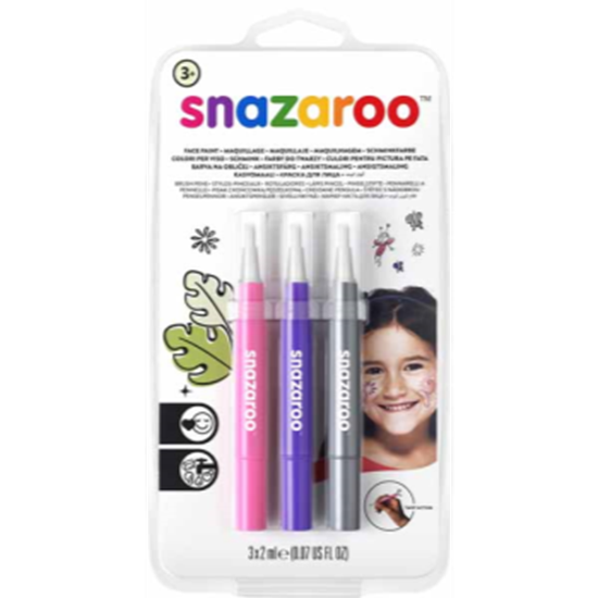 Picture of SNAZAROO - BRUSH PENS - FANTASY (PINK,PURPLE,SILVER)