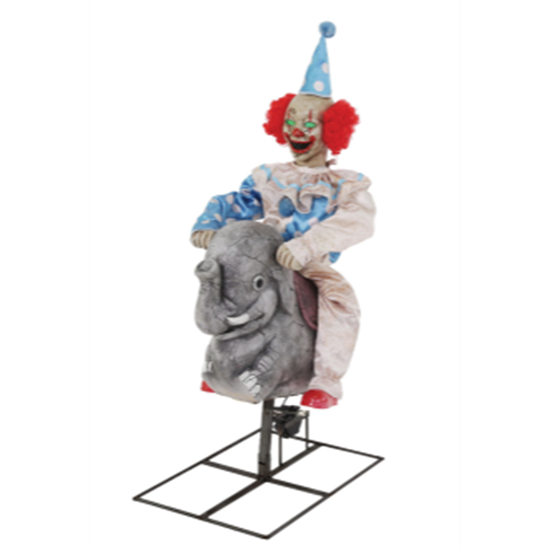 Picture of ROCKING ELEPHANT CLOWN ANIMATED PROP