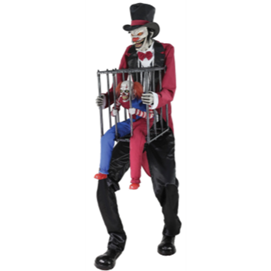 Image sur 7' ROTTEN RINGMASTER WITH CLOWN ANIMATED PROP