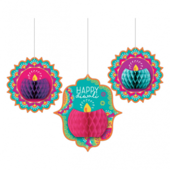 Image de DIWALI HONEYCOMB HANGING DECORATION