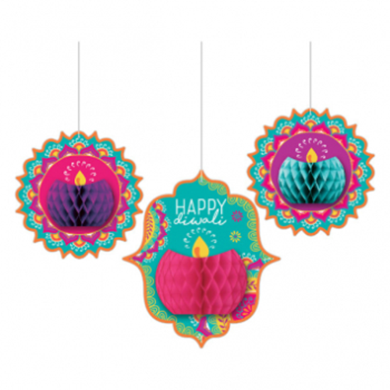 Picture of DIWALI HONEYCOMB HANGING DECORATION