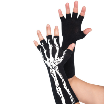 Image de GLOVES - FINGER LESS SKELETON - GLOW IN THE DARK