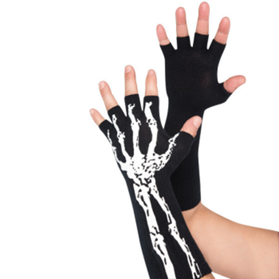 Image sur GLOVES - FINGER LESS SKELETON - GLOW IN THE DARK
