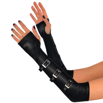 Picture of GOTHIC ROMANCE BUCKLED ARM WARMERS