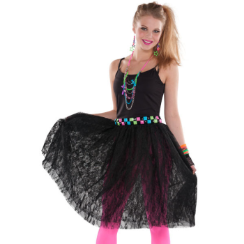 Image de 80'S BLACK LACE SKIRT