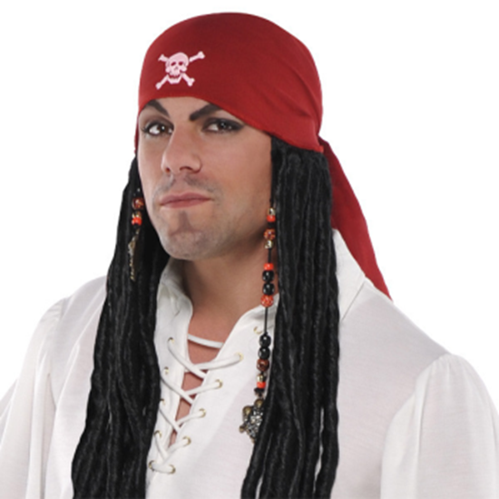 Image sur PIRATE BANDANA WITH DREADS WIG