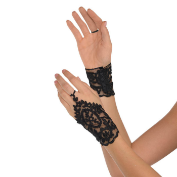 Picture of GLOVES - BLACK LACE GLOVELETTES