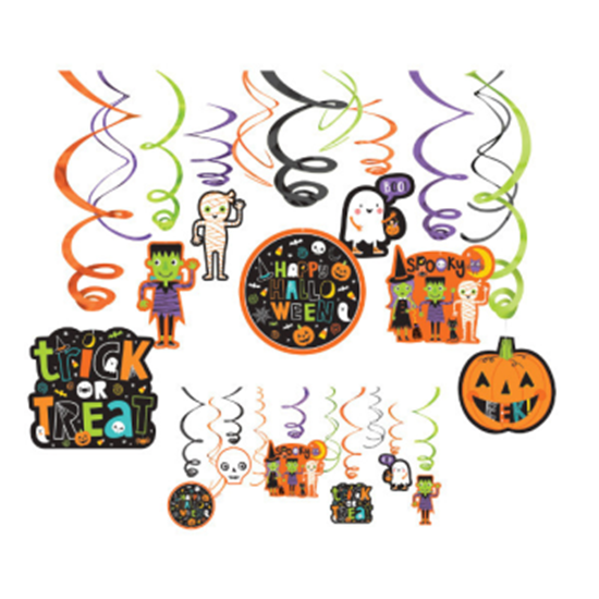Picture of HALLOWEEN FRIENDS SWIRL DECORATIONS