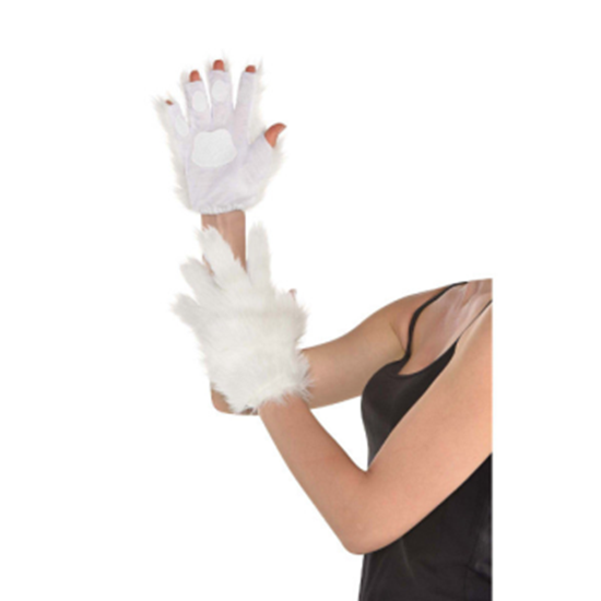 Picture of ANIMAL - WHITE FURRY GLOVES