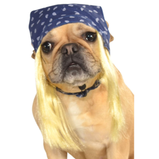 Picture of ROCK STAR BANDANA WITH HAIR - SMALL/MEDIUM