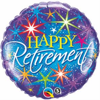 Image de 18" FOIL - RETIREMENT COLORFUL BURST