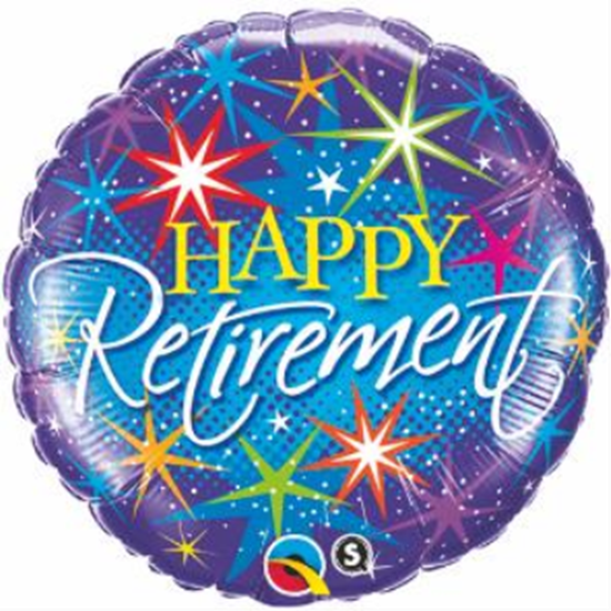 Image sur 18" FOIL - RETIREMENT COLORFUL BURST