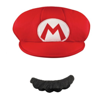 Image de SUPER MARIO HAT AND MOUSTACHE - ADULT