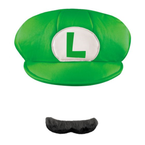 Image sur SUPER MARIO - LUIGI HAT AND MOUSTACHE - ADULT