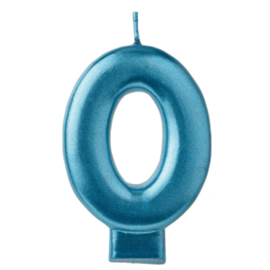 Picture of BLUE NUMERAL CANDLE - 0    