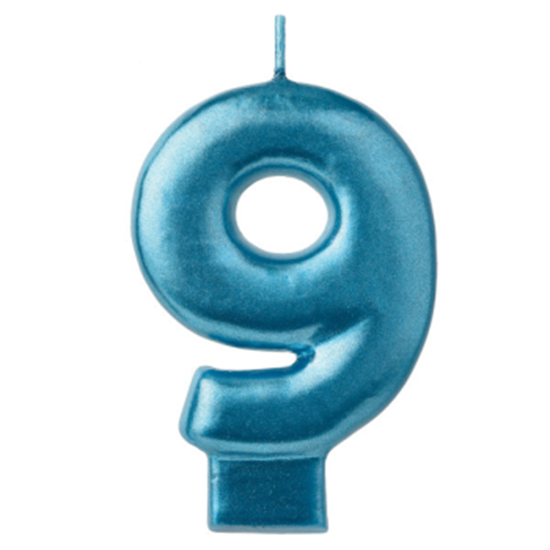 Picture of BLUE NUMERAL CANDLE - 9  