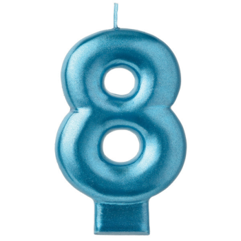 Image de BLUE NUMERAL CANDLE - 8 