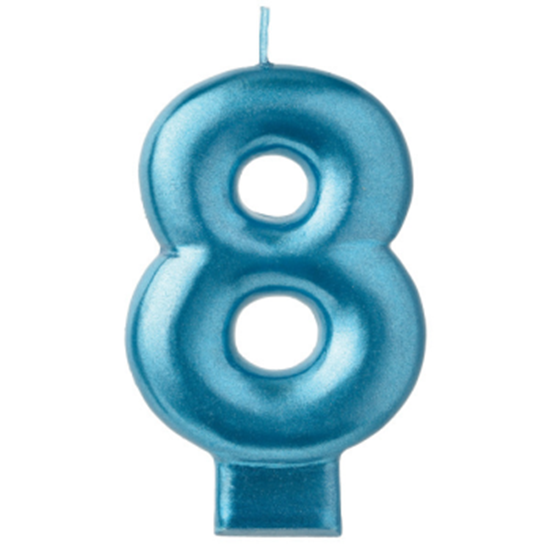 Picture of BLUE NUMERAL CANDLE - 8 