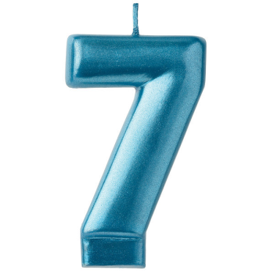 Picture of BLUE NUMERAL CANDLE - 7