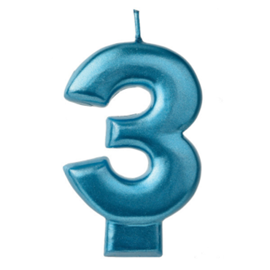 Picture of BLUE NUMERAL CANDLE - 3
