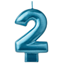 Picture of BLUE NUMERAL CANDLE - 2