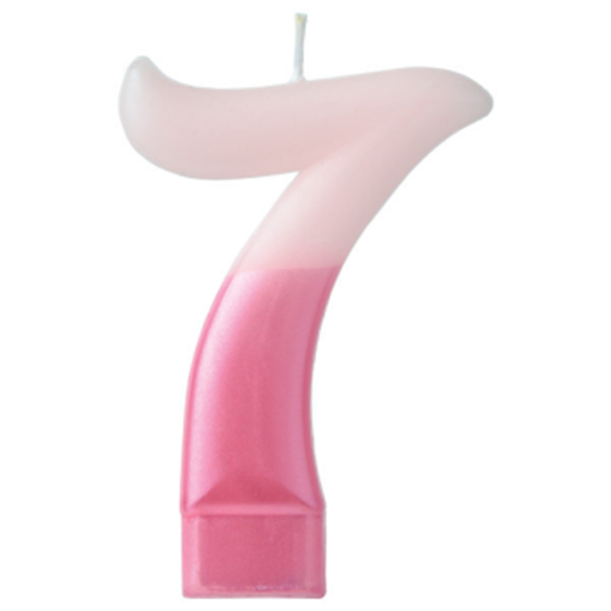 Image sur PINK NUMERAL CANDLE - 7  