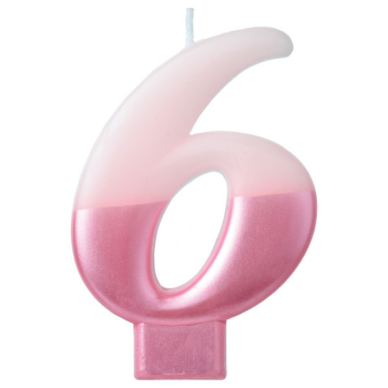Image de PINK NUMERAL CANDLE - 6    