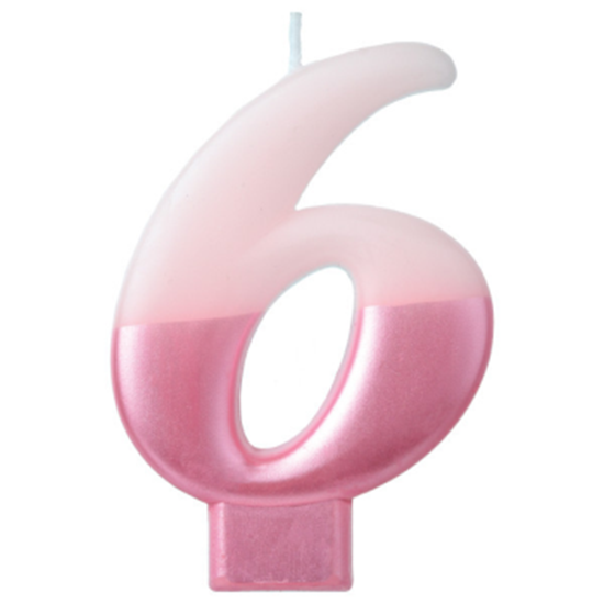Image sur PINK NUMERAL CANDLE - 6    