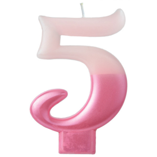 Image sur PINK NUMERAL CANDLE - 5    
