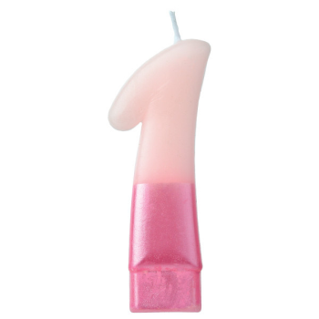 Picture of PINK NUMERAL CANDLE - 1  